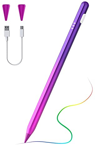 TiMOVO Stylus Pen for iPad, 2nd Generation with Palm Rejection for 2018-2025 iPad Pro 13/11(M4)/12.9, Air 11/13 (M3/M2), Mini 7/6th, 11th/10th/9th/8th/7th Gen, Purple