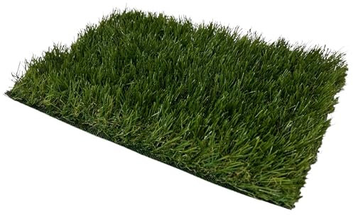 Césped Artificial KENIA 40 mm - Realismo, Durabilidad y Confort para Jardines y Terrazas - 14.700 DTEX - Drenaje de 800 l/h/m² - Rollo 2x10 Metros