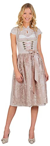 Stockerpoint Dirndl Loretta klänning för speciella tillfällen, taupe, standard