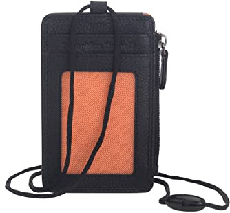 Josephine Osthoff BONN Lanyard schwarz echt Leder mit RFID Schutz
