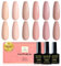 YSUVIN UV Nagellack Nude, 6 Stück Nude Rosa Gel Nagellack Set Soak Off UV Gellack für Frauen Home DIY Nail Art Maniküre Salon, Langlebig, 8ML