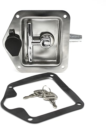 DOJA Barcelona | Serrure Remorque | Pack 1 | 25mm | Antivol Remorque | 124x121x25mm | en Acier Inoxydable | Fermeture Remorque | pour Serrure Porte Camping Car, Accessoire Remorque, Camion, Caravane