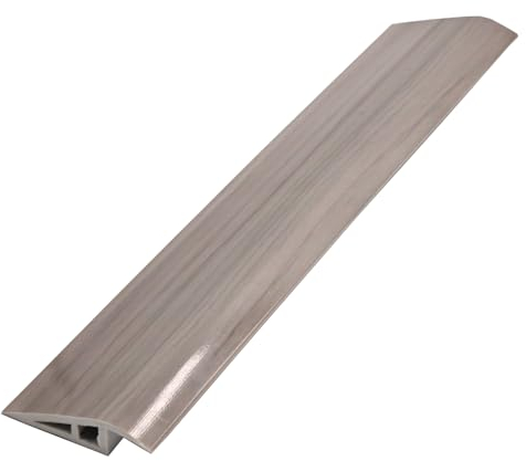 PVC Schwellenrampe,Selbstklebende,Boden Übergangsleiste,Schwelle Reduzierstück,Abschluss Übergangsprofil höhenausgleich,Abdeckleisten, Übergangsschiene,Teppichkantenleiste (B, 1meter × 1.5cm)