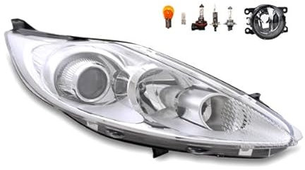 Johns, Scheinwerfer Halogen Front passend für Ford Fiesta 08 10/2008-11/12 H7 H1 Rechts + Nebelscheinwerfer + Leuchtmittel