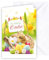KE AV Osterkarte inkl. Umschlag, bunte Grußkarte Ostern, Karte für Ostergüße, DIN B6 Format, Motiv: Hase im Korb, Ostereier