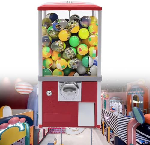 ZIXIAOS Distributore Automatico di Caramelle, Distributore Automatico di Caramelle per Caramelle, Altezza 20,87, Banca di Caramelle per Caramelle con Enorme capacità di Carico,Red