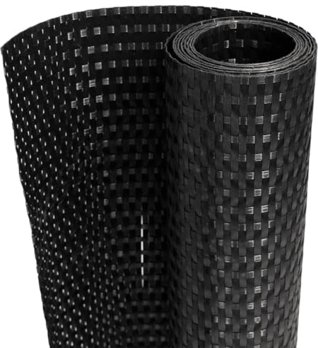 vidaXL Balkon Sichtschutz, Balkonbespannung Rattan-Optik, Sonnenschutz Windschutz für Terrasse Garten, Balkonverkleidung Balkonabdeckung, Schwarz 600x80cm Poly Rattan