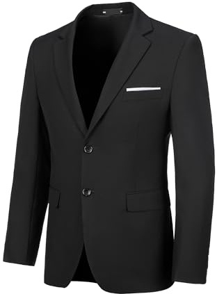 Blazer for Men Casual Mens Suit Jacket Slim Fit Men's Suit Outfit Notch Lapel Men's Sport Coats & Blazers, Black, 5XL