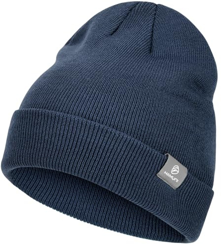 HAMUNI Beanie Mütze für Herren Damen Winter Warme Beanies | Unisex Klassische Wintermützen Strickmütze Dehnbare Weiche Acryl Beanie Hat Vintage Einfarbig Strickmütze