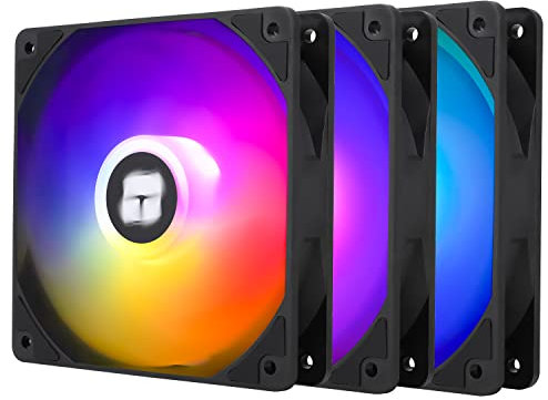 TR TL-C12C-S X3 Ventilateur de refroidissement de boîtier ARGB de 120 mm,ventilateur d’ordinateur PWM à 4 broches avec roulement S-FDB inclus,ventilateur de refroidissement jusqu à 1550 tr/min