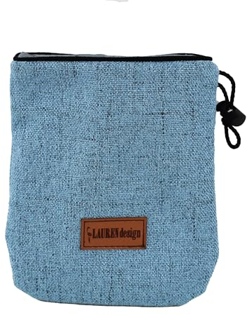 BORN2REST Leckerlibeutel für Hunde-Training - Robuster Futterbeutel Hunde, kompakt & funktional - Futterbeutel Hundetraining für schnelles belohnen Europäischen Union hergestellt (Blau, 15 x 13 cm)