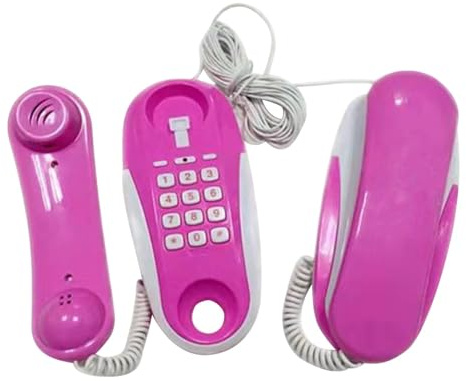 Intercom Toy Phone - Intercom Toy with Phone Cable, Realistic Mobile Phone | Girls Toy Phone with Real Ring Sounds, Children's Game Phone Intercom System for Developing Communication Kids Boys Girls