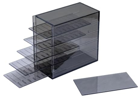 ChuYiElegance Caja de Almacenamiento de Pestañas, Soporte de Exhibición de Pestañas, Estante de Exhibición de Pestañas Transparente de Gran Capacidad con 5 Niveles, Negro