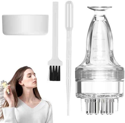Applicateur pour Cuir Chevelu,Brosse de Massage du Cuir Chevelu Applicateur de Racine de Cheveux Flacon Applicateur D'Huile pour Cheveux Appareil de Massage de La Tête pour Le Traitement Des Cheveux