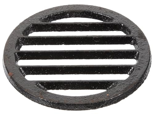 VILLCASE Cubierta De Drenaje De Piso Redonda De Hierro Fundido 3.93 Pulg para Baño Cocina Exterior Filtro De Rejilla Fácil De Limpiar Antiólor