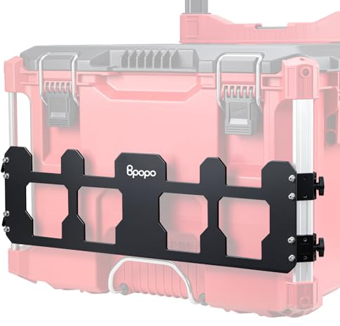 BPOPO Packout Mounting Plate Compatible with Milwaukee Packout Toolbox, Organizer Bracket for Front of Rolling Toolbox