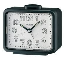 Seiko Reloj despertador de campana con mano de barrido silencioso QHK061K