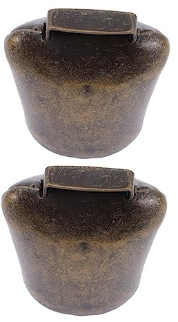 Abaodam Campanelli Per Collari Di Bestiame in Metallo, Set 2 Pezzi Medio, Suono Nitido e Portatile Per Bovini, Pecore e Decorazioni Natalizie, Ornamenti Appesi Anti-smarrimento Per Animali Da Fattoria