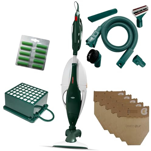Scopa Elettrica Folletto VK131 - Aspirapolvere Folletto Rigenerato, con Spazzola HD Con Ruote + Tubi + 2 Anni di Forniture Incluse | Modello RICONDIZIONATO e Potente, Testato e Garantito 24 Mesi