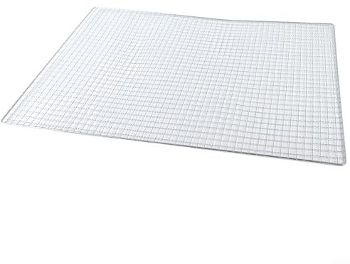 Yelvera Rejilla de parrilla para barbacoa, red de malla para parrilla japonesa, coreana, diseño elevado que mejora el flujo de aire y la refrigeración (60 x 40 cm)