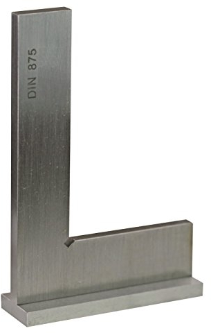 Qualité CNC - Équerre de précision 100 x 70 mm avec butée - Inox DIN 875/0