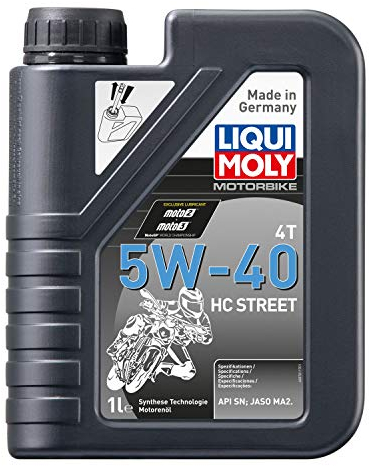 LIQUI MOLY Motorbike 4T 5W-40 HC Street | 1 L | Tecnología de síntesis de motocicletas Aceite del motor | 20750