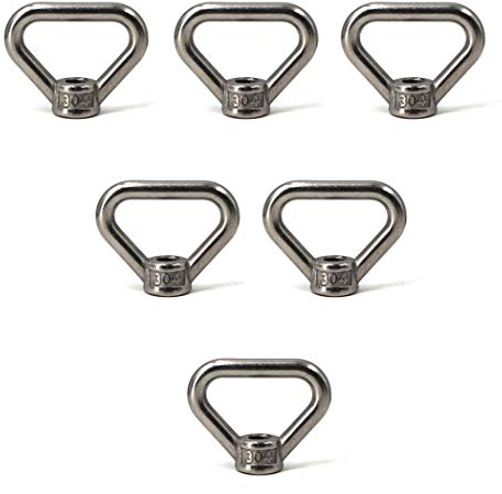 Dado a occhiello in acciaio inossidabile 304 M10 a forma di anello triangolare di sollevamento Set di dadi filettati 6PCS