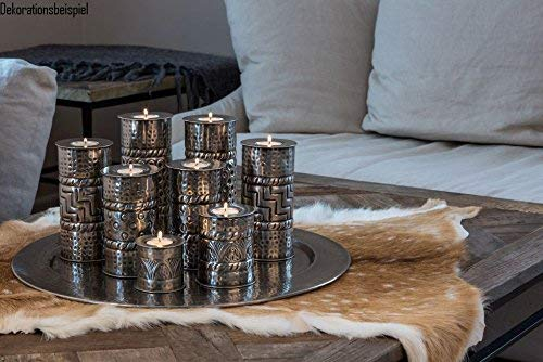 XL großes Teelicht Halter Set Kerzen Tablett Ø 43 cm mit 8 Teelichter