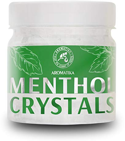 Mentholkristalle 100g - Beruhigend & Erfrischend - Mentholkristalle für die Aromatherapie - Hautpflege - Haarpflege - Körperpflege - Saunakristalle - Minzgeruch - Saunaaufguss - Dampfbäder & Saunen