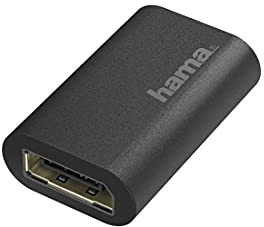 Hama DisplayPort Adapter Ultra HD 4K 60 Hz (2X DisplayPort Buchse, Adapter zum Verbinden von Zwei Display Port Kabeln als Verlängerung, zwischen PC, Laptop, Monitor, TV, Beamer, ideal fürs Gaming)