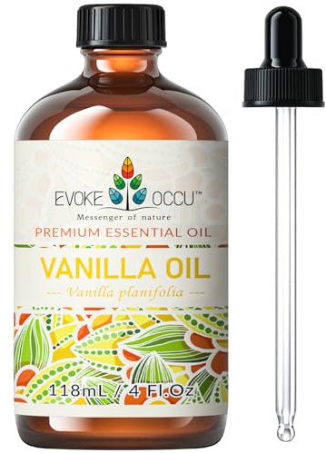 EVOKE OCCU Vanilla Essential Oil for Relaxation in The Home Office Living Room, Add to Diffuser Candle Soap - 4 Fl Oz
