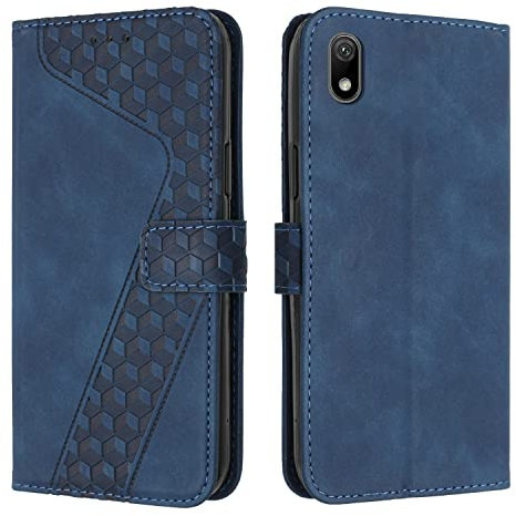 OKZone Funda para Huawei Y5 2019/Honor 8S, PU Cuero Flip Carcasa Fundas Móvil de Tapa Libro Caso Piel PU para Huawei Y5 2019/Honor 8S, Billetera Case Telefono Cubrir Móvil Phone Cover (Azul)