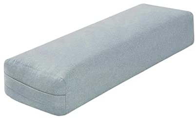 Perfeclan Professionelles Yoga Bolster mit maschinenwaschbarem Bezug, rechteckiges Kissen, hochelastisch für restauratives Yoga, GRAU