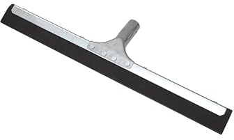 METRO Professional Escobilla de goma para suelos, reforzado, metal/goma, 45 cm, plateado/negro