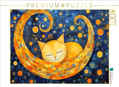 Puzzle · Katze im Stil von Gustav Klimt | 1000 Teile · Lege-Größe 64 × 48 cm · CALVENDO Puzzle