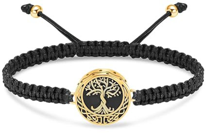 QGJNSGC Einäscherung Schmuck Baum des Lebens Urne Armband für Asche für Frauen Männer Einstellbare Gedächtnis Andenken Seil Armband Feuerbestattungsschmuck