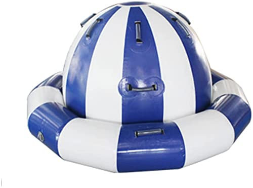 Wasserspielzeug, aufblasbarer Wasserkreisel, aufblasbares Bootskanu, Wassertrampolin, aufblasbare Wasserwippe mit Pumpe, Wassertrampolin-Schwimmplattform für Erwachsene und Kinder,