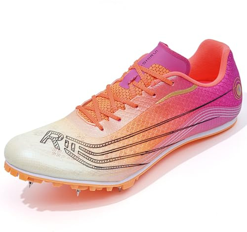 BLBK Spikes Leichtathletik Herren-Mittelstrecken-Laufschuhe, 7 Nägel Unisex-Leichtathletikschuhe, Jugendsportschuhe mit Spikes und Sprint