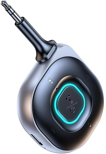 Adattatore Bluetooth 5.3 per auto, adattatore Bluetooth Aux, jack 3,5 mm, musica stereo Hi-Fi, ricevitore Bluetooth per auto, casa, cuffie e altoparlanti
