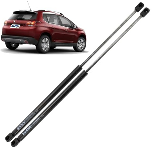 BIAREN Lot de 2 Vérins Coffre Vérins à Gaz pour Hayon Arrière pour Peugeot 2008 (2013-2019) Système de Support de Levage 740 (N) 377 mm