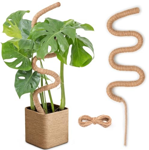 47 Inch / 120CM Bendable Moss Pole for Plants, Garden Sage Monstera Cheese Plants Moss Pole kit, Handmade Stakes for Indoor and Climbing Plants