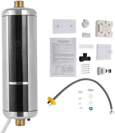 Elektrisk varmvattenberedare, 220 V 3 500 W under handfat på demand instant varmvattenberedare, vattenvärmare med LED-skärm, liten varmvattenberedare