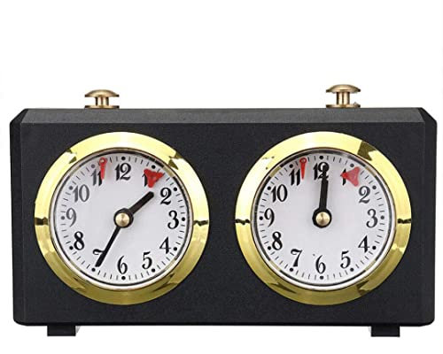 Schachuhr Timer Mechanische Schachuhr Vintage -Spiel Timer zählen nach Oben/unten tragbar für Schachspiele