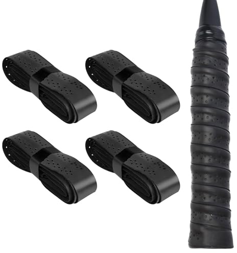 MEGAVOW 4 Pezzi Nastro Racchetta Tennis, Grip Racchetta Padel, Grip Racchetta Tennis e Badminton Antiscivolo, Overgrip Padel Impugnatura da Tennis Badminton Squash