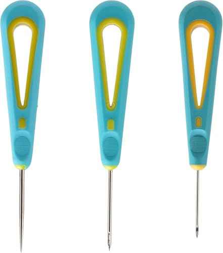 Herramienta de perforación de aguja, 3 piezas de mecha de aguja de perforación para hacer velas, herramientas de aguja de perforación de velas de agujero redondo, herramienta de mecha de vela de aguja
