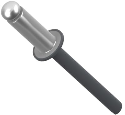 4mm x 6mm Graphite Grey Painted Colour Blind Pop Rivet Dome Head Aluminium/Steel Shaft ISO 15977 RAL 7024 Pack of 20) - N11A 4x6_20