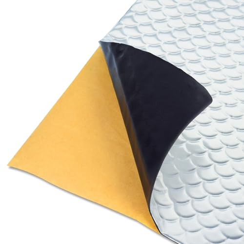 AggSound 2mm 12Stücks 40×25cm Alubutyl Anti Dröhn Dämmmatte, selbstklebend Isolierung für Autos, KFZ Lärmschutz, Schalldämmung und Schallschutz(1,2㎡)