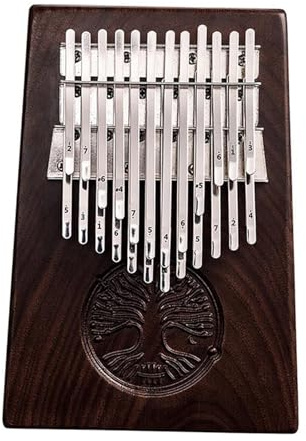 Kalimba Instrument Chromatisches Kalimba Mit 24 Tasten, B-Ton, Daumenklavier Aus Schwarzem Walnussholz, Doppelschichtig, Professionelles Calimba Mit Zubehörtasche(24K B)