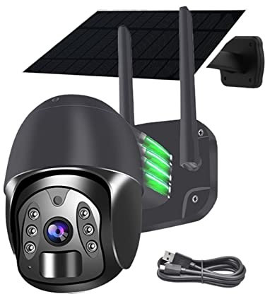 Videocamera Sorveglianza, Telecamera wireless solare a bassa potenza Monitor di sicurezza PTZ Tuya APP Telecamera di controllo 4g Telecamera IP CCTV di sorveglianza con scheda SIM per uso esterno e do