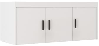 AXLIVING Schrankaufsatz Schlafzimmer Storicos 3D Weiß 133x55,5x53 cm
